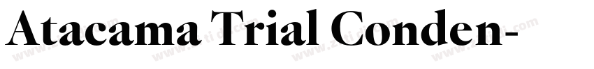 Atacama Trial Conden字体转换